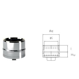 Tappo cieco I1TA ISO10 INOX Canna fumaria doppia parete