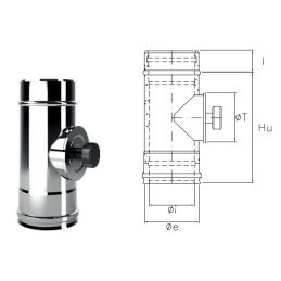 Modulo di ispezione I1IT ISO10 INOX Canna fumaria doppia parete