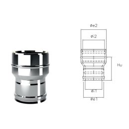 Increased fitting I1RCDA ISO10 INOX Double wall flue