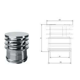 Cappello ad anelli I1TLN ISO10 INOX Canna fumaria doppia parete
