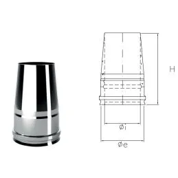 Truncated cone cap I1TO ISO10 INOX Double wall flue