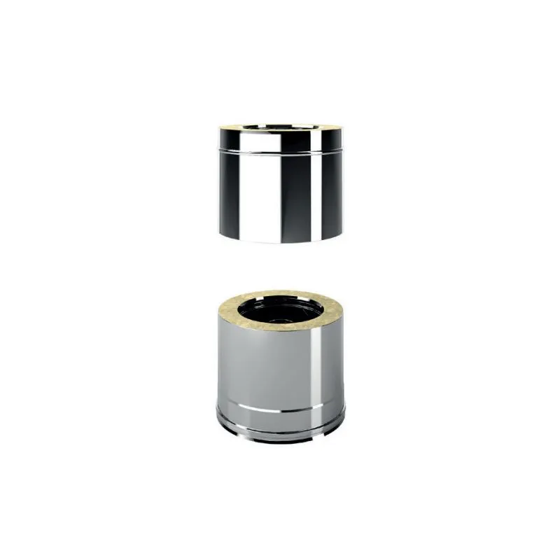 Tubo telescopico I5ET ISO50 INOX Canna fumaria doppia parete Tubo telescopico I5ET ISO50 INOX Canna fumaria doppia parete