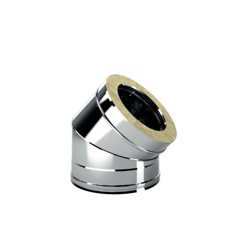 45° bend I5C4 ISO50 INOX Double wall flue