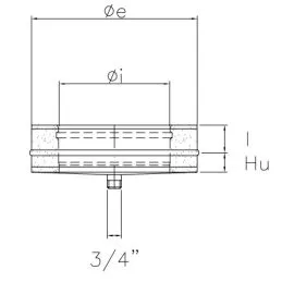 Condensate drain plug I5TS ISO50 INOX Double wall flue