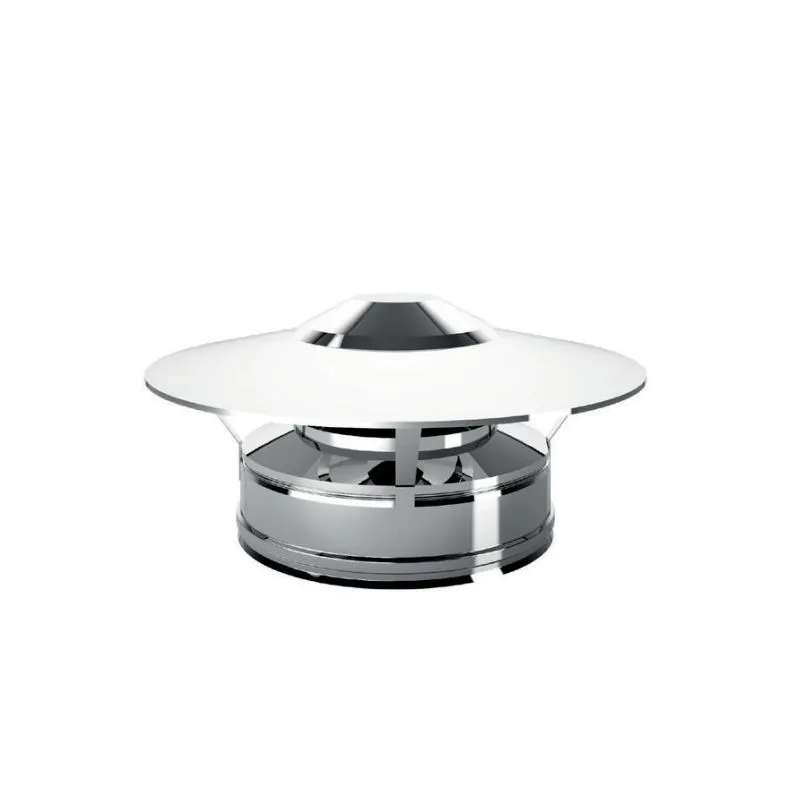Terminale cappello cinese I5CC ISO50 INOX Canna fumaria doppia