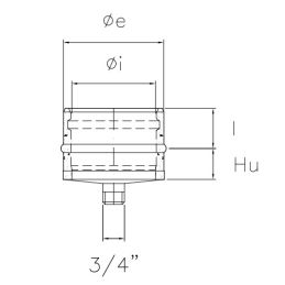 Cap with condensate drain K1TS ISO10 RUSTY Double wall flue