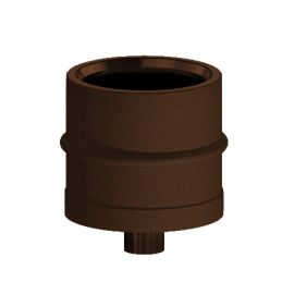 Cap with condensate drain K1TS ISO10 RUSTY Double wall flue