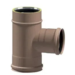 90° Tee K1T9 ISO10 RUSTY Double wall flue