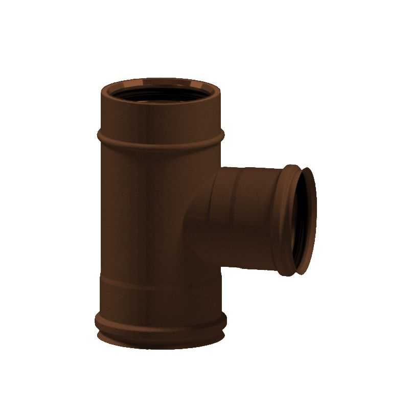 90° Tee K1T9 ISO10 RUSTY Double wall flue