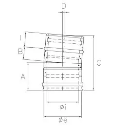 5° bend K1C05 ISO10 RUSTY Double wall flue