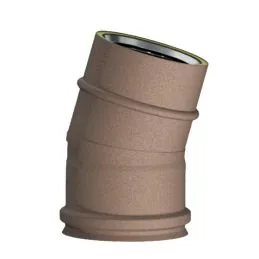 15° bend K1C15 ISO10 RUSTY Double wall flue