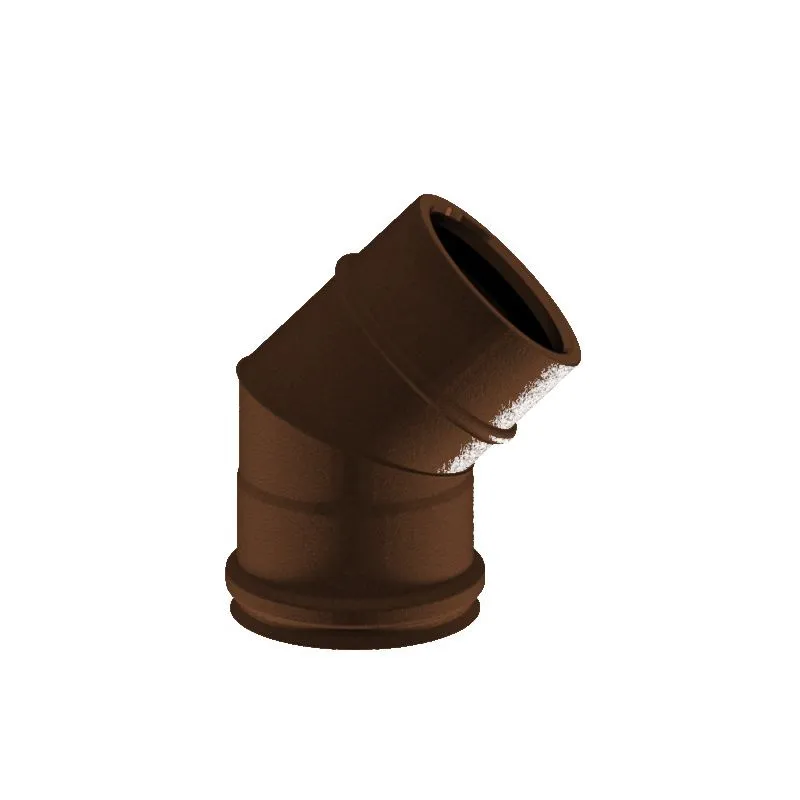 Curva a 45° K1C4 ISO10 RUSTY Canna fumaria doppia parete Curva a 45° K1C4 ISO10 RUSTY Canna fumaria doppia parete