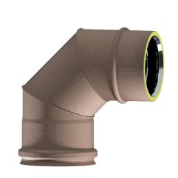 90° bend K1C9 ISO10 RUSTY Double wall flue