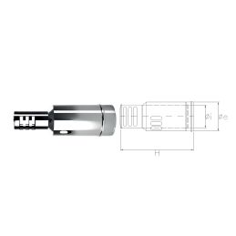 Terminale orizzontale CXTO COAXIAL Inox Canna fumaria coassiale