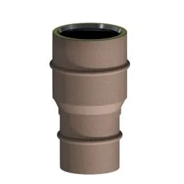 Single-double junction K1RCI ISO10 RUSTY Double wall flue