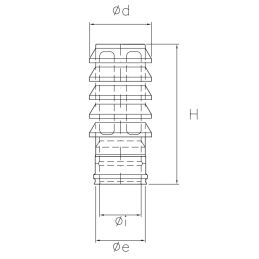 Terminal cap with rings K1TE ISO10 RUSTY Double wall flue