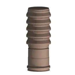 Terminal cap with rings K1TE ISO10 RUSTY Double wall flue