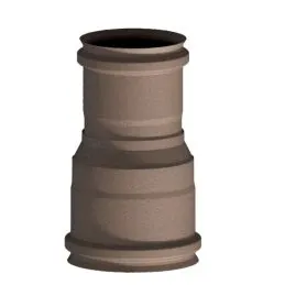 Double-mono joint K1RCU ISO10 RUSTY Double wall flue