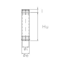 0.5 meter pipe RIAT5 ISOAIR Copper Double wall flue