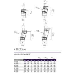 Bend 15 ° RIAC15 ISOAIR Copper Double wall flue