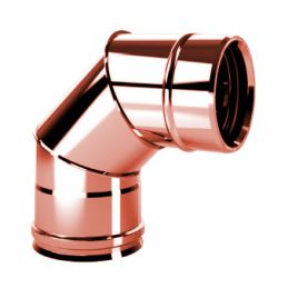 90 ° bend RIAC9 ISOAIR Copper Double wall flue