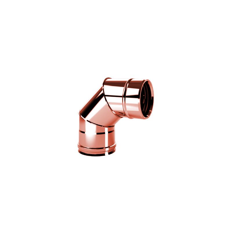 90 ° bend RIAC9 ISOAIR Copper Double wall flue