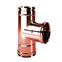 90 ° Tee RIAT9 ISOAIR Copper Double wall flue