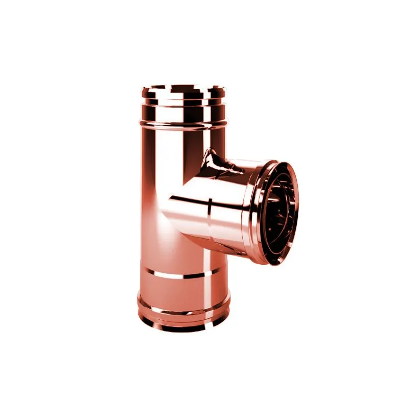 90 ° Tee RIAT9 ISOAIR Copper Double wall flue 90 ° Tee RIAT9 ISOAIR Copper Double wall flue