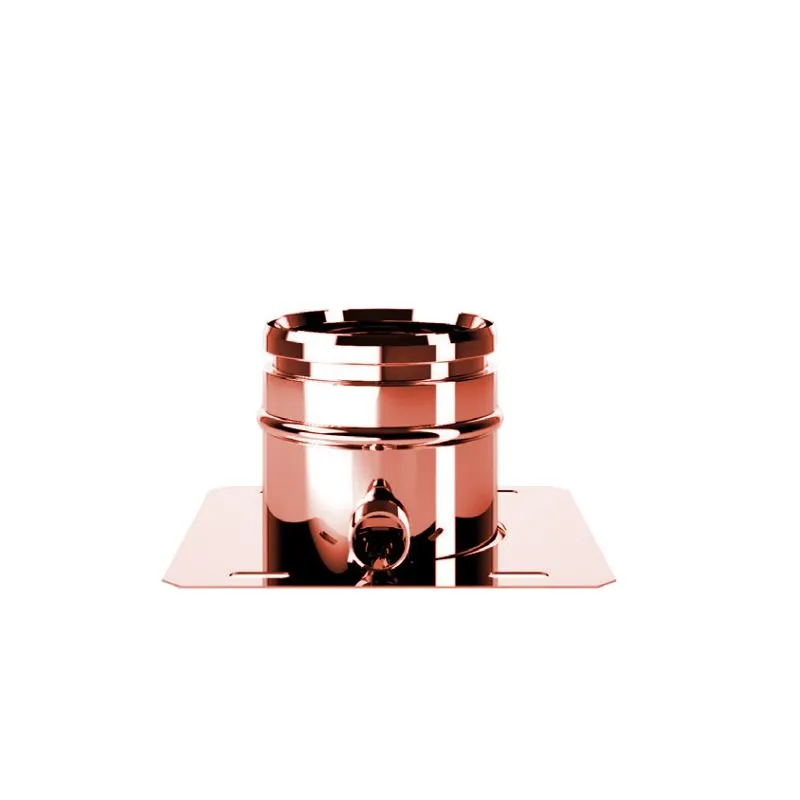 Base plate with side exhaust RIAPP ISOAIR Copper Double wall Base plate with side exhaust RIAPP ISOAIR Copper Double wall
