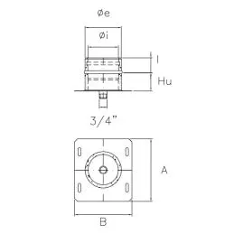 Piastra di base con scarico centrale RIAPPC ISOAIR Rame Canna
