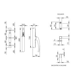 Lever locking mechanism 686 external rods