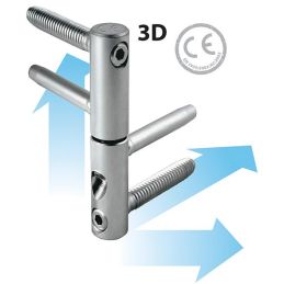 Anuba adjustable AGB 3D hinge for wood 2 stems d.14x82mm