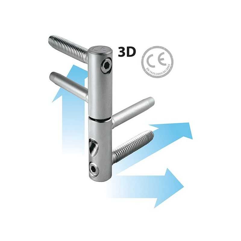 Cerniera Anuba regolabile AGB 3D per legno 2 gambi d.14x82mm