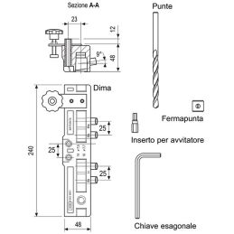 Dima per montaggio cerniere ANUBA 3D a battente AGB E00112.20