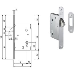 Serratura per porte scorrevoli AGB 701 a gancio PATENT