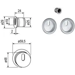 Handle kit for sliding doors AGB 192011