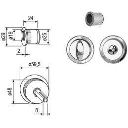 Handle kit for sliding doors AGB 192012