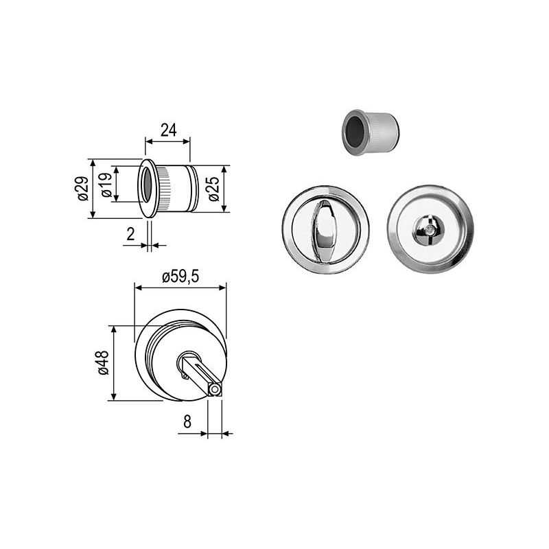 Handle kit for sliding doors AGB 192012