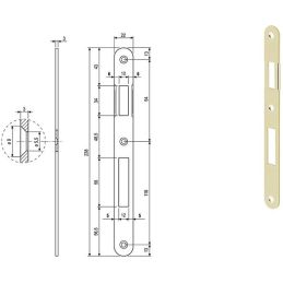 Contropiastra gaccia per serrature AGB 590.15 CILINDRO