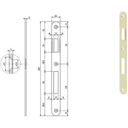 Strike plate for locks AGB 590.15 CYLINDER