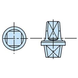 [Spare part] Square insert for DC477 adapter type Italy MAB