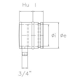 Side condensate drain plug RIATL ISOAIR Copper Double wall flue