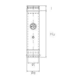 Modulo inserimento sonda con termometro RIAIC ISOAIR Rame Canna