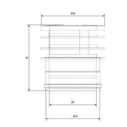 Ring terminal cap RIATLN ISOAIR Copper Double wall flue