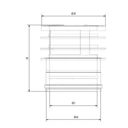 Ring terminal cap RIATLN ISOAIR Copper Double wall flue