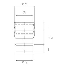 Mono-double junction RIARCI ISOAIR Copper Double wall flue