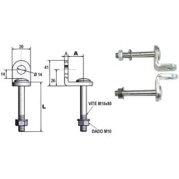 Occhioli fissi per lucchetto POTENT 9202