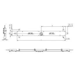 Band lock for cellars and up-and-over doors MOIA 156 B/C 500mm