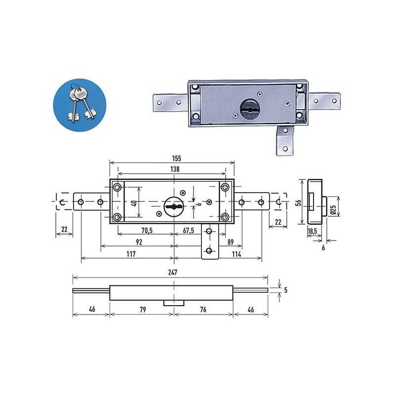 Double roller shutter key lock map Potent 1630 triple