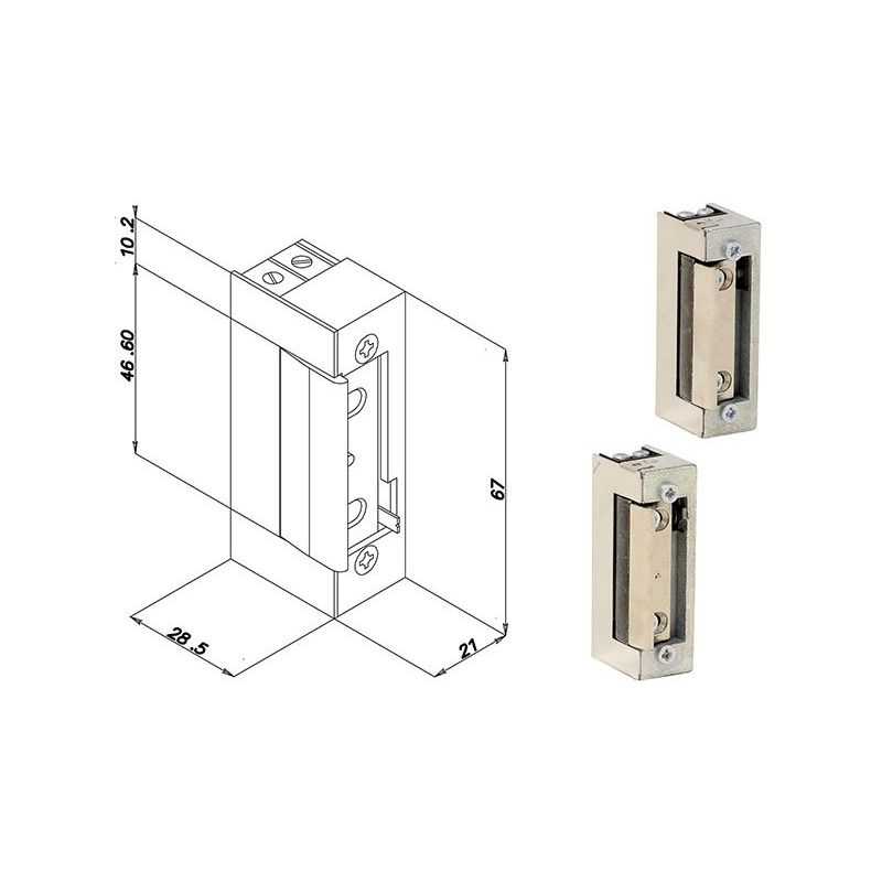 OPERA 31512A electric strike without permanent release catch